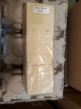 1 natural handmade soap large loaf = 9 bars Citrus Splash Goats Milk Squatch